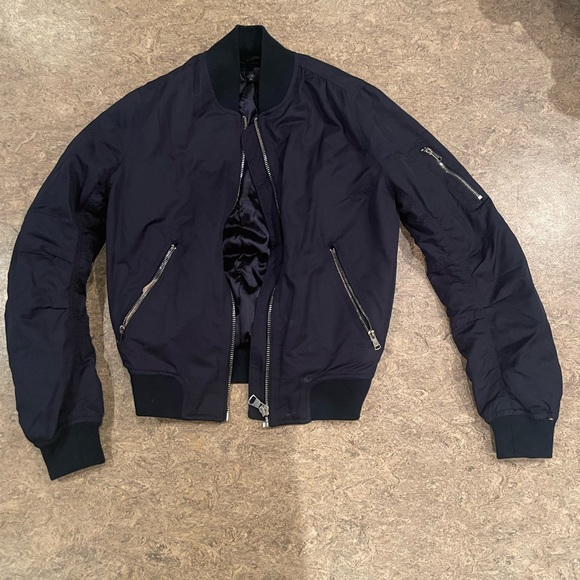 Topshop navy bomber jacket - Picture 2 of 3